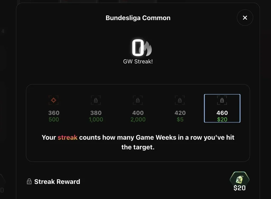 Recompensas Hot Streaks no Sorare