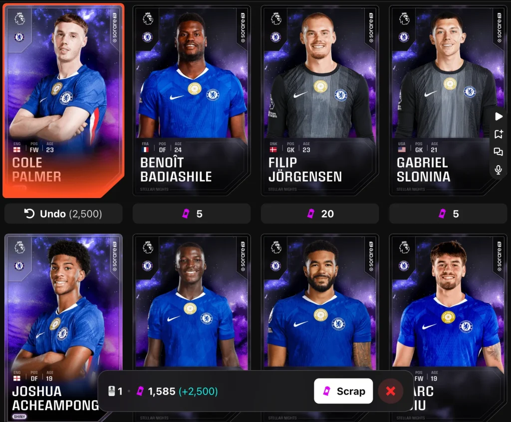 Set card scraping