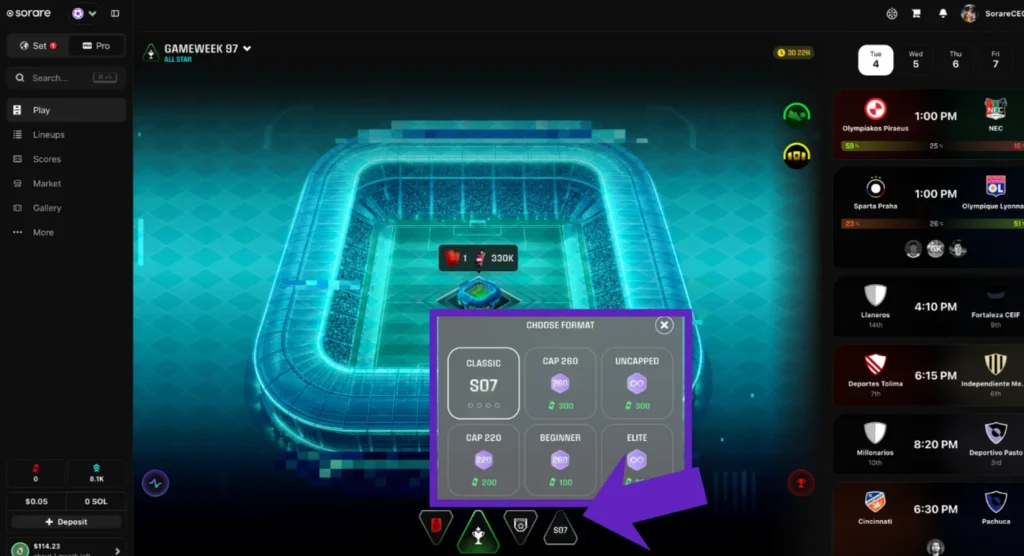 Arena Classic Rooms - navigation screenshot