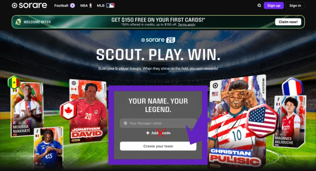 Before bonus sign-up